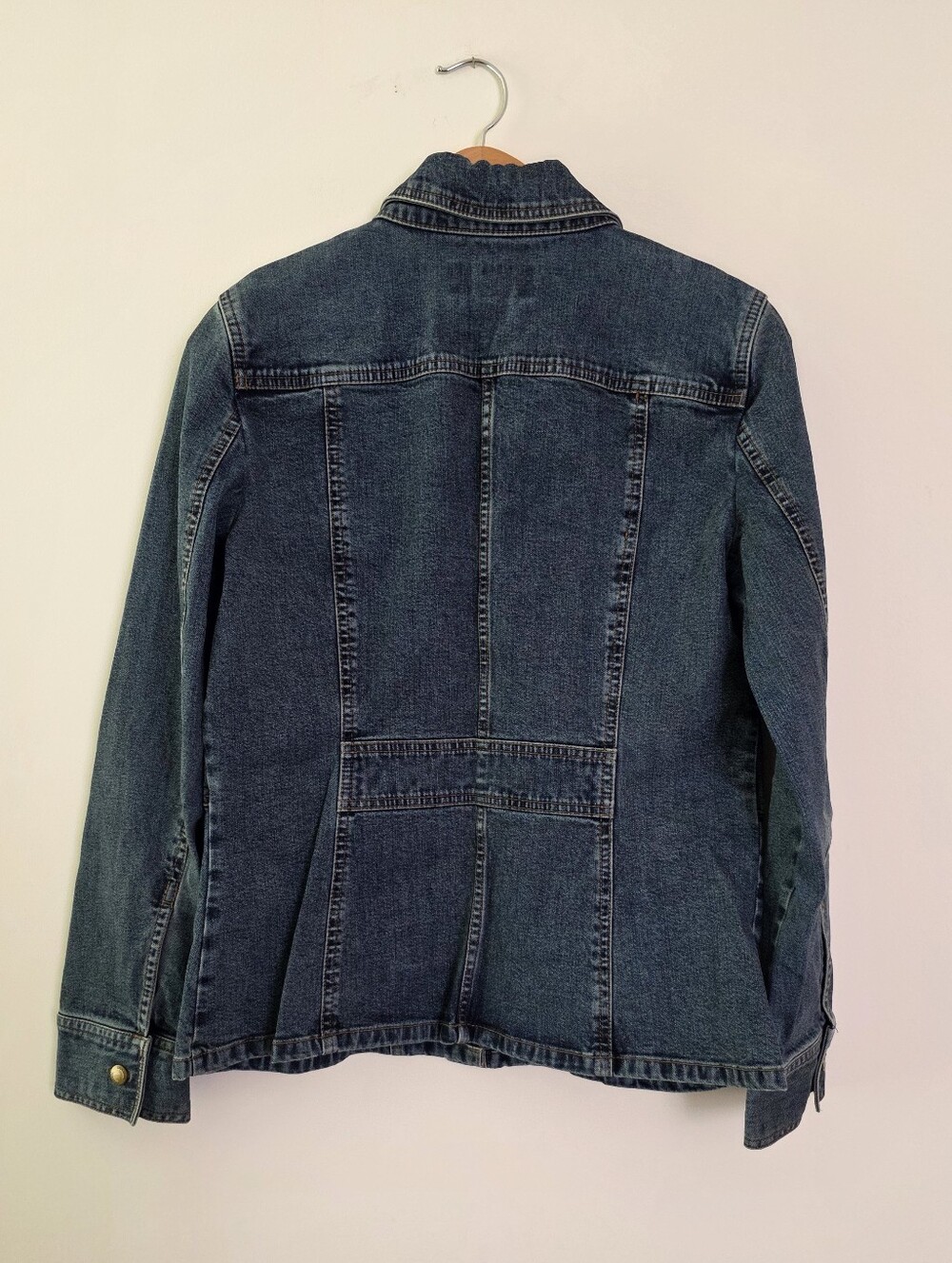 Y2k Jones Newyork Denim Jacket Womens S Boho Western Preppy Chic - Picture 5 of 8